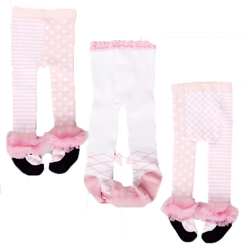 Колготки для маленьких принцесс на возраст от 0 до 36 месяцев кружевные колготки