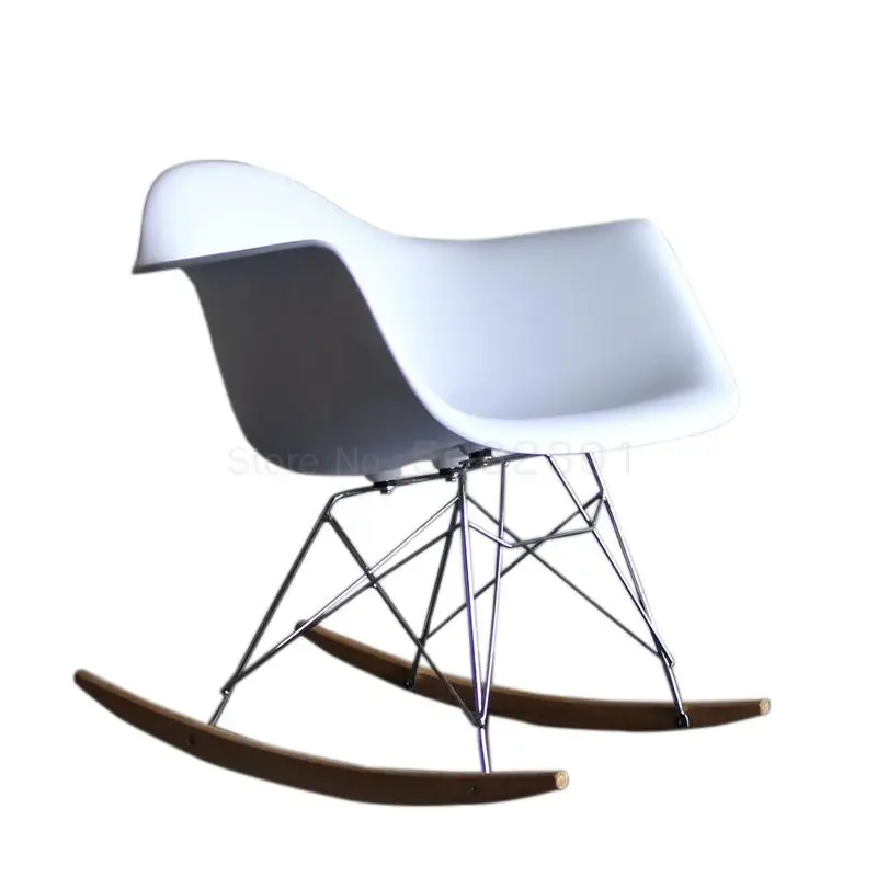 Простое Повседневное кресло качалка из массива дерева для отдыха дома общежития