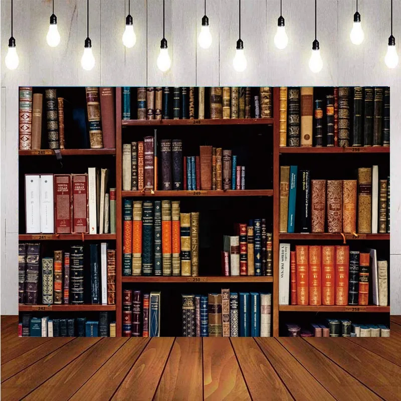 

Bookshelf Backdrop Bookcase Backdrops Library Backdrop Office Backdrop For Video Conference Vintage Party Background Books