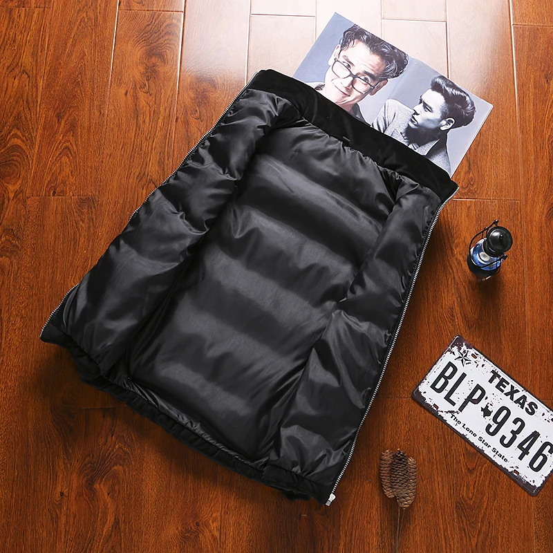 Жилет мужской с золотым бархатным утеплителем хлопковая пуховая куртка жилет в