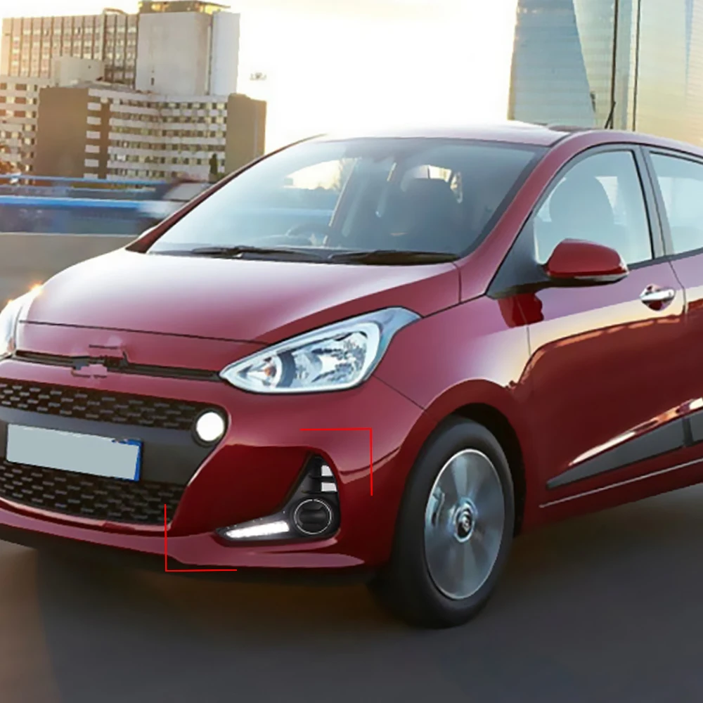 Автомобильная проблесковая 2 шт. DRL для Hyundai Grand i10 2017 2018 2019 с сигнал поворота 12V