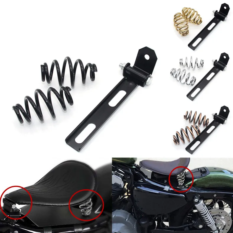 Seat Saddle Bracket With 3 Inch Barrel Spring For H-a-r-l-e-y-D-avidson Dyna Fatboy Sportster Softail Xl1200 Xl883 Bobber C |