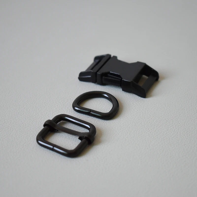 20Suit Metal Buckle Adjust (Metal Buckle+Adjust Buckle+D Ring/Set) Manufacturer Zinc Alloy 20mm Black High Quality Plated | Дом и сад