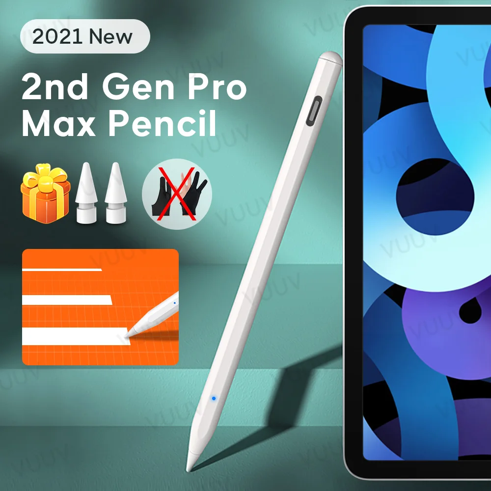 

Стилус для iPad, карандаш с отвода ладони, стилус для iPad Pro 11 12,9 2018 2020 2021 7th 8th Air 3 4 mini 5 для Apple Pencil 2 1