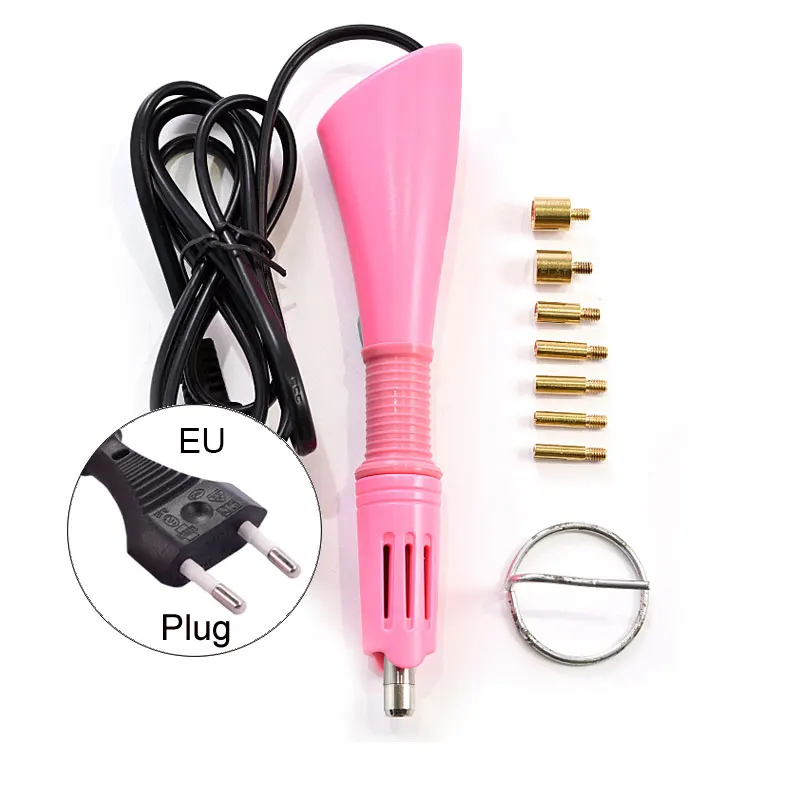pink-eu Быстро нагревается! EU/US Plug белое устройство горячей фиксации для нанесения страз розовый Железный-на горячей фиксации Стразы аппликатор палочка термофиксация инструмент Y2852 - Цвет: pink-eu