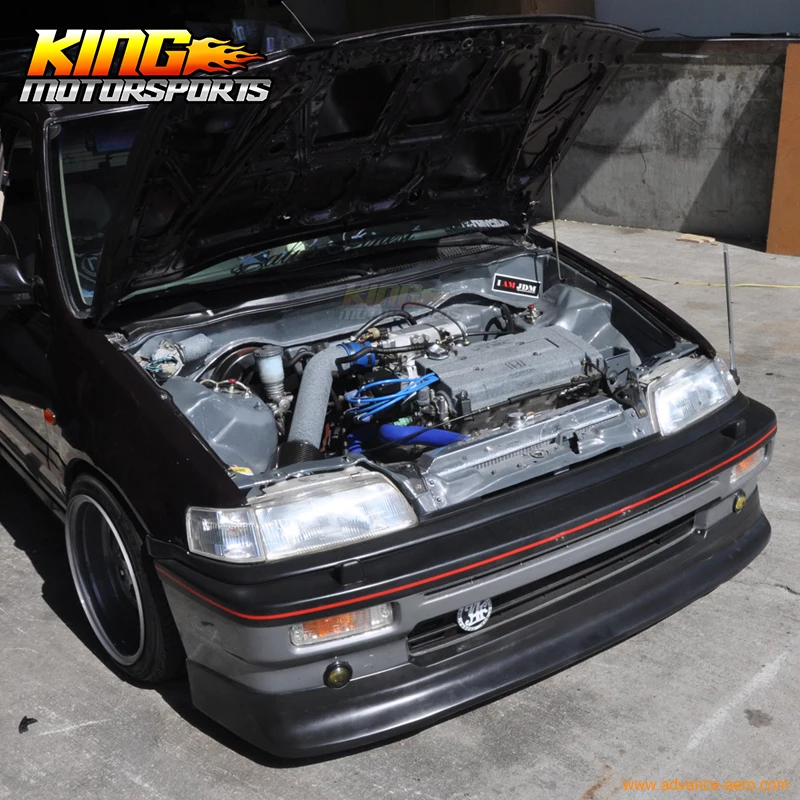 Подходит для 88 89 90 91 Honda Civic Zenki Z Style передний бампер спойлер Global БЕСПЛАТНАЯ