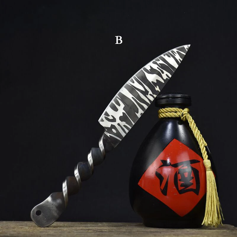 Нож для разделки мяса кухонный Ручной ковки фруктовый легкий супер острый режущий инструмент ретро чай 7Cr17MOV сталь.