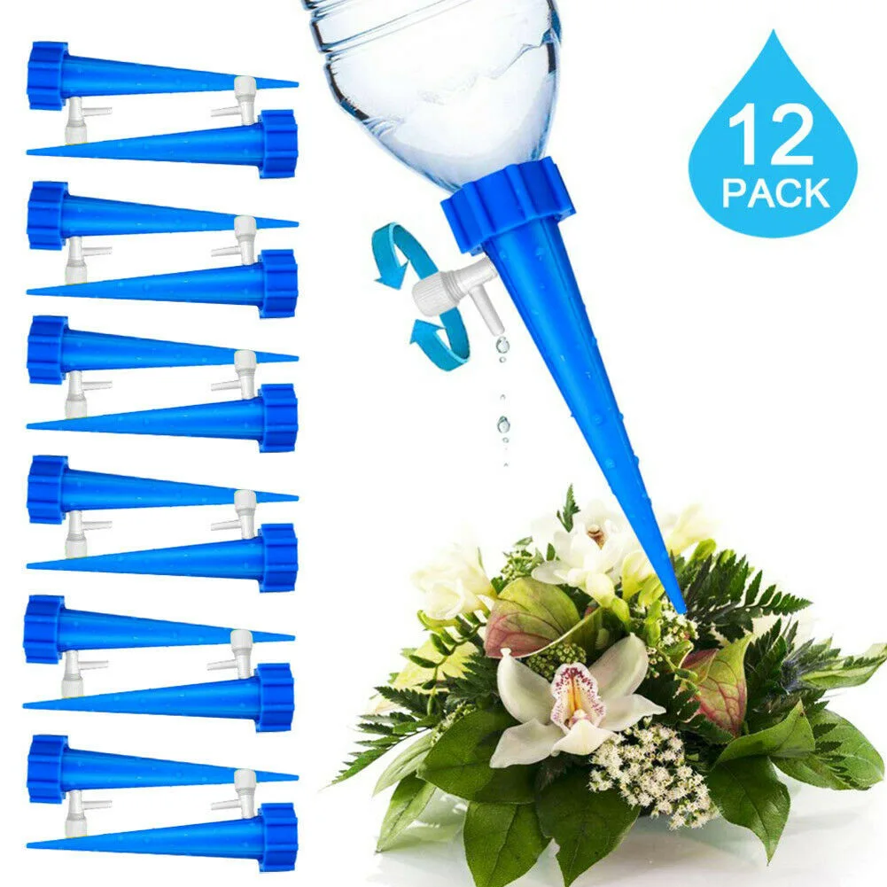 

12Pcs Plant Water Funnel Flower Drip Spikes Automatically Watering Dripper Waterer Watering Device Gardening supplies