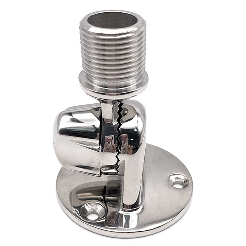 

Stainless Steel Boat Swivel Round Base Antenna Mount Marine Grade Adjustable