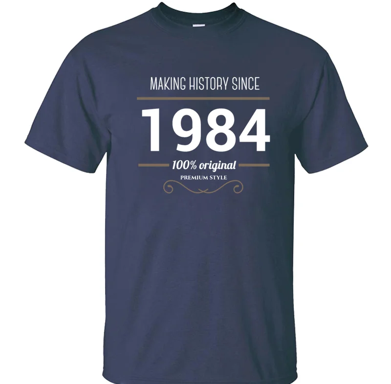 Модная история создания с 1984 года Мужская футболка для мужчин базовая Однотонная