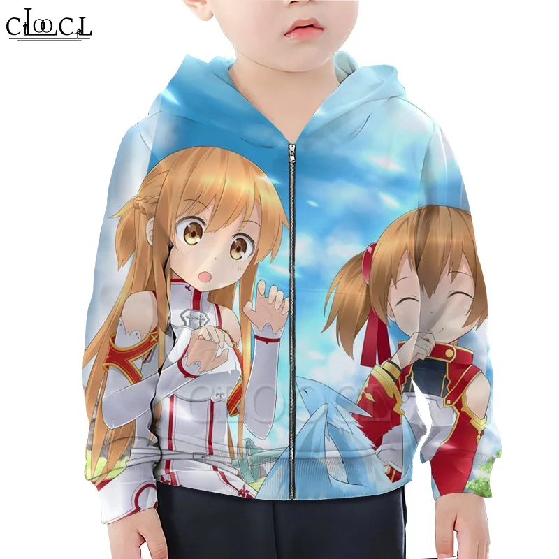 CLOOCL/Новейшая толстовка на молнии для мальчиков и девочек с изображением меча 3D
