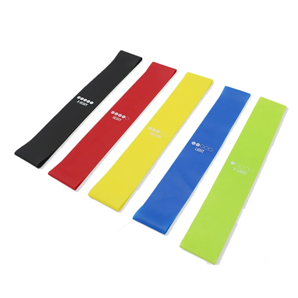 

5Pcs Resistance Bands With 5 Different Resistance Levels Loop Exercise Sports Fitness Equipment Pilates Home Gym Yoga Latex Set