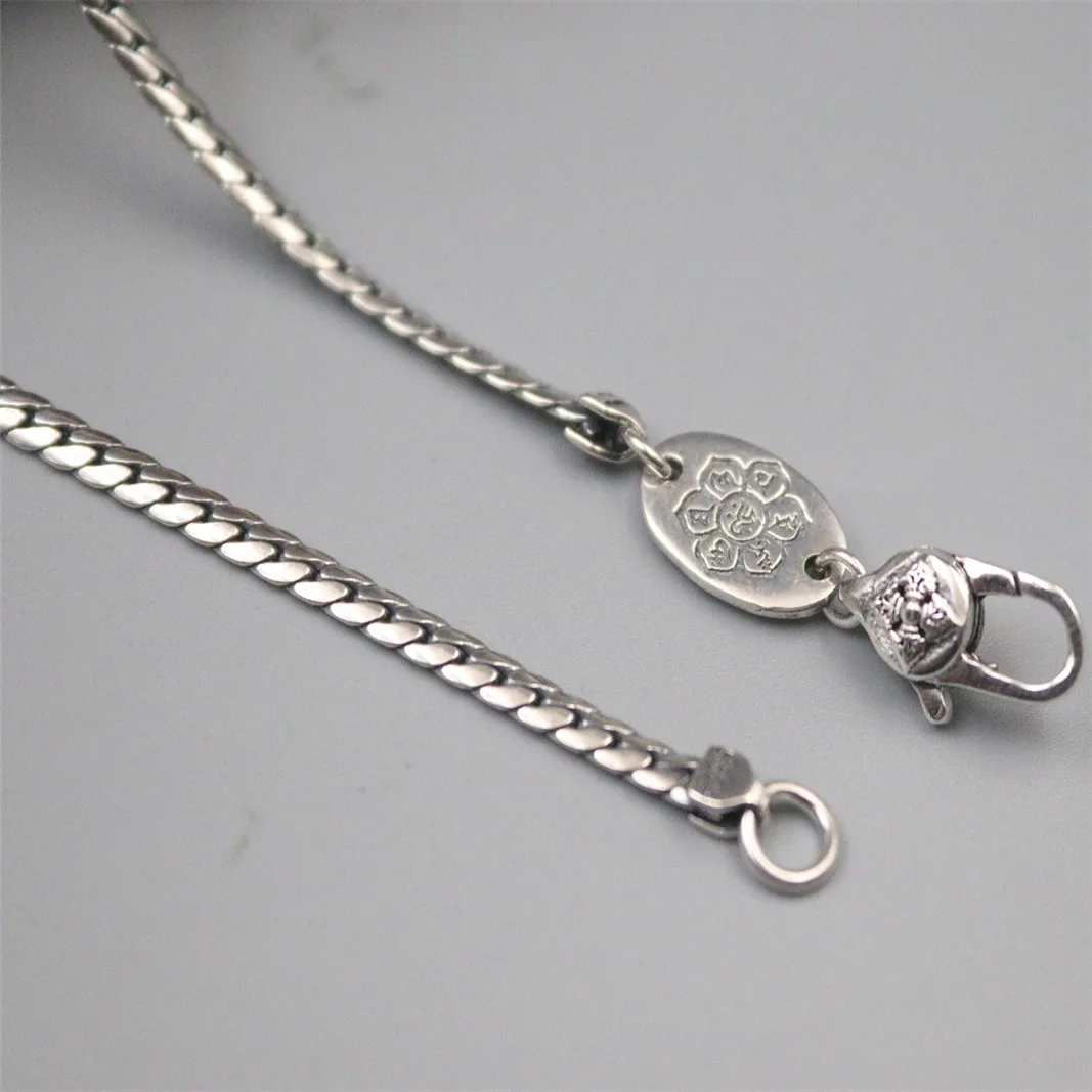 Цепочка-плетка из чистого стерлингового серебра 925 пробы мужская и женская цепь