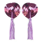 Женский бюстгальтер с блестками и кисточками, с наклейками в форме сердечка, аксессуары для одежды