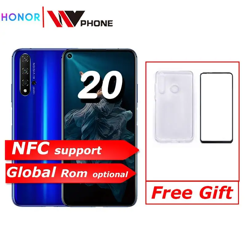 Honor 20 honor 20 pro NFC мобильный телефон Kirin 980 Android 9,0 6,26 дюймов экран 3750 мАч батарея смартфон