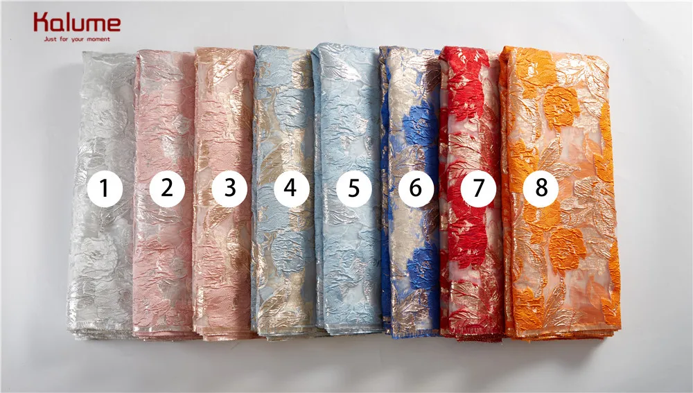 

Kalume African Gilding Lace Fabric 2021 Diy Dress Blue African Lace Fabric Jacquard Gilding Lace Fabric Sew Diy Dress F2476