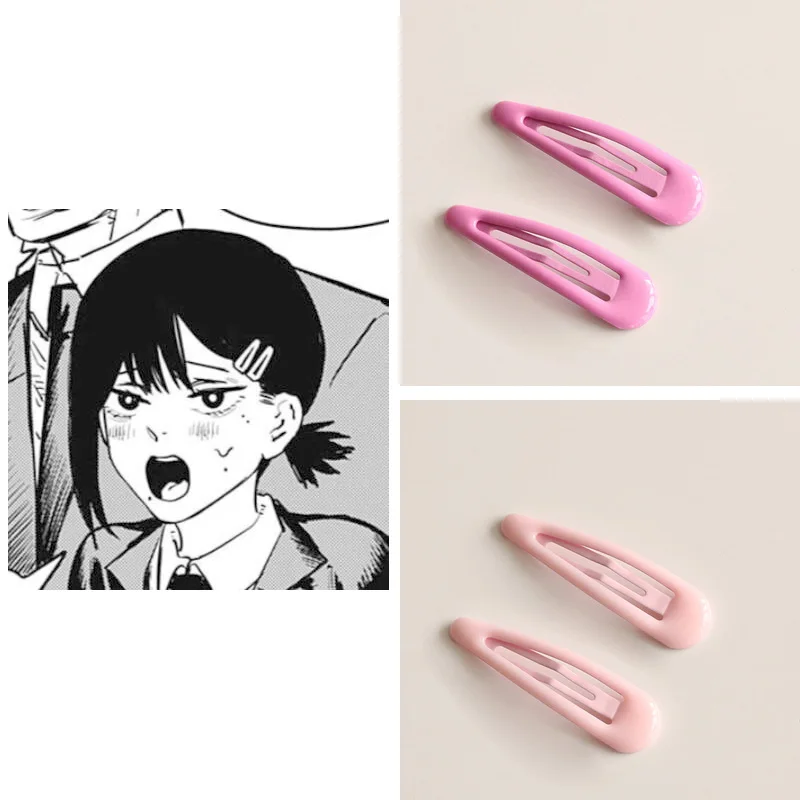 

Cute Japanese Hair Accessories Chainsaw Man Kobeni Higashiyama Cosplay Headwear Hair Clip Pink Hairpin Sweet Lolita Accessories