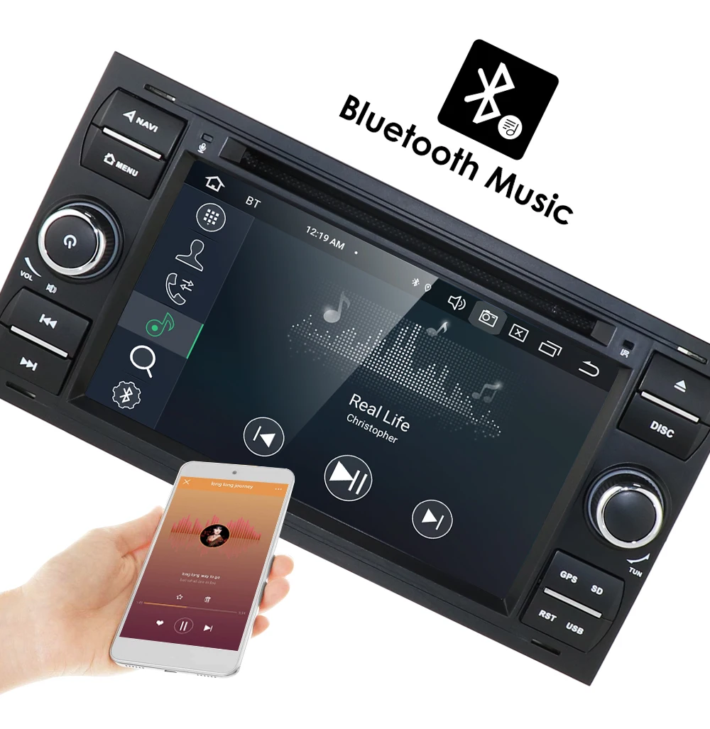 64G OctaCore Android9.0 автомобильный аудио gps для FORD FOCUS C-MAX автомобильный dvd-плеер Автомобильный мультимедийный стерео головное устройство 1024*600 4G ram CD
