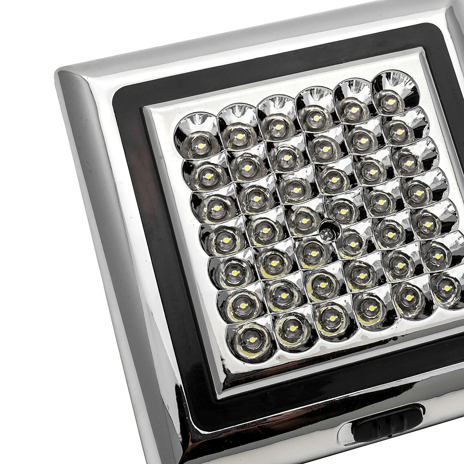 DC 12V 42 светодиода серебро/хромированные внутренние Точечные светильники лампы с