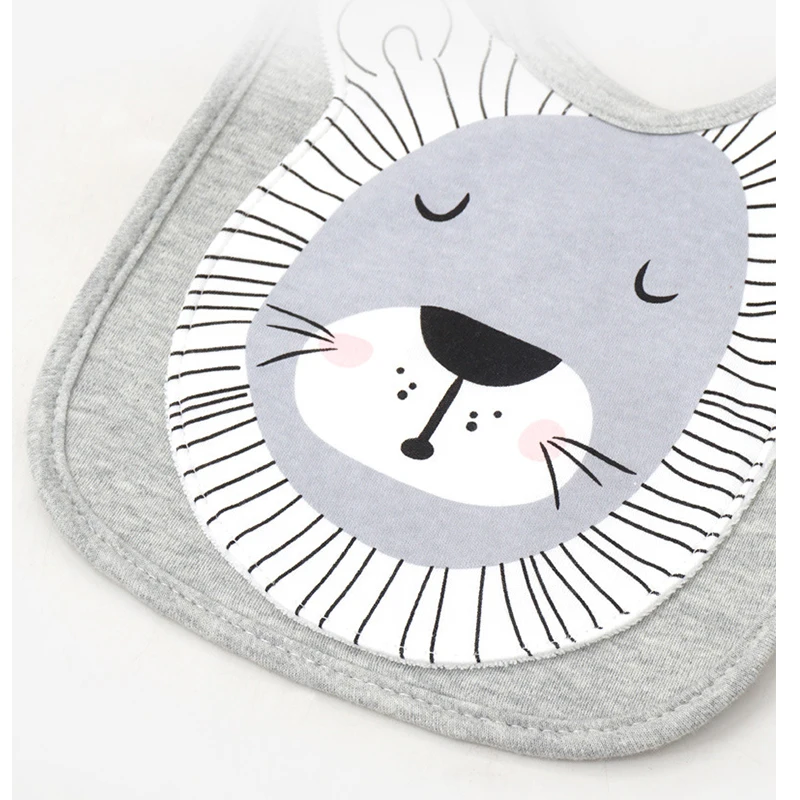 Хлопчатобумажных нагрудников для малышей Большой 3 слоя из водонепроницаемого