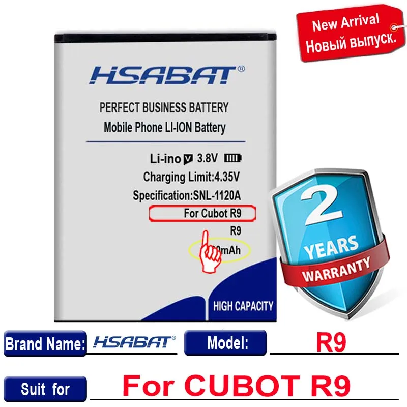 Топ-бренд 100% новый аккумулятор 3700 мАч для смартфона CUBOT R9 | Мобильные телефоны и