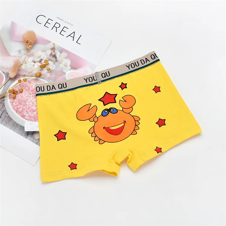 4 шт./партия нижнее белье для мальчиков 2019 хлопковые трусы-боксеры от 2 до 10 лет enfant