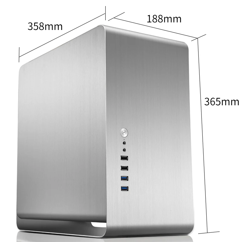 JONSBO UMX3 сторона через стекло шасси HTPC MicroATX алюминиевый сплав маленький чехол для компьютера USB3.0
