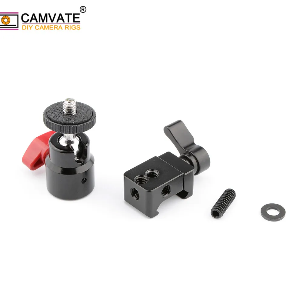 CAMVATE Quick Release НАТО зажим с 360 ° вращающееся крепление МНИ шаровой головки и 1/4 "-20