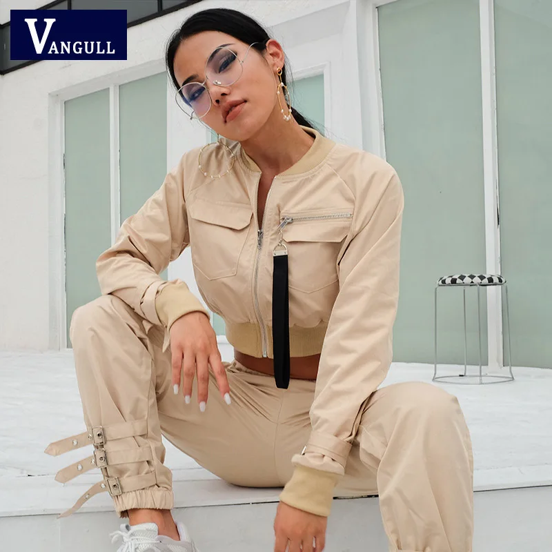 Vangull верхняя одежда пальто куртка бомбер Женская Осенняя с длинными рукавами и
