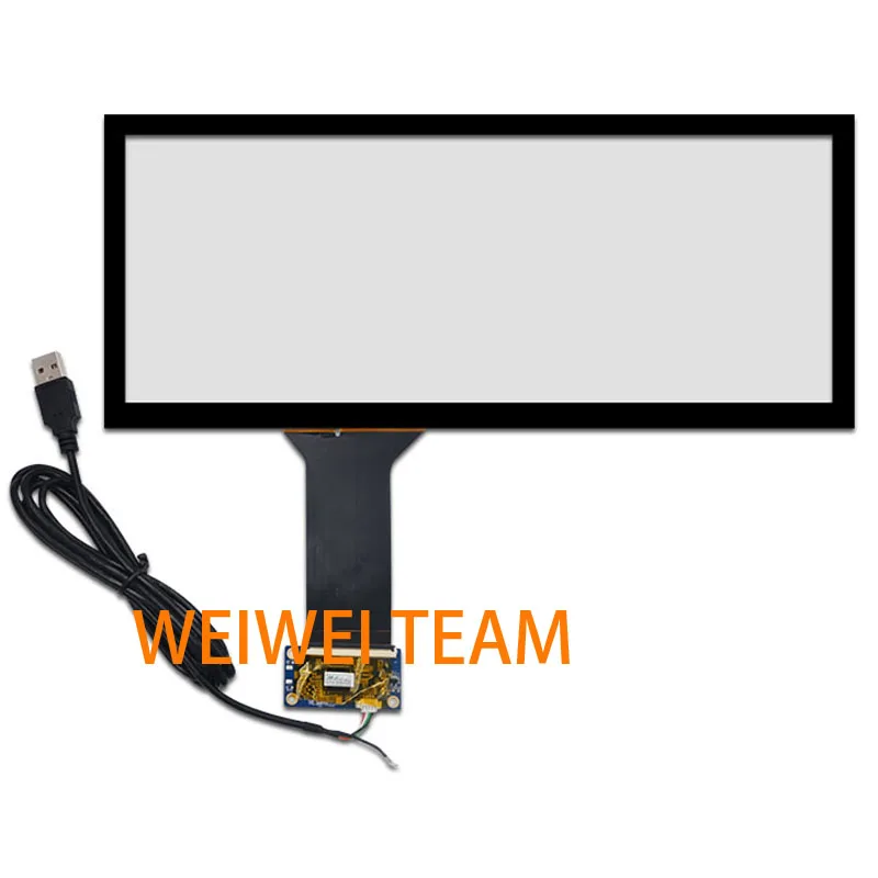 Touch Panel Wisecoco 12,3 дюймов HSD123KPW1-A30 ЖК-дисплей с сенсорной панелью ультра широкий растягивающийся экран 1920*720 Автомобильный HDMI VGA LVDS приводная плата - Цвет: Touch Panel