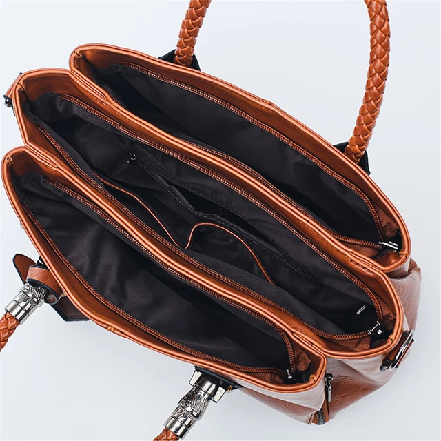 Vintage Oil Wax leather luxury handbags women bags designer ladies hand bags for women 2022 bag sac a main Femme Bolsa Feminina 6