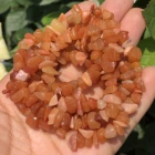 Браслет-ожерелье из нерегулярный, свободной формы натуральных камней, Красного авантюрина, нефрита, 5-8 мм, для самостоятельного изготовления ювелирных изделий