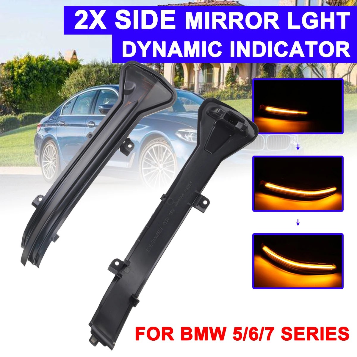 1 пара зеркало заднего вида сигнальная лампа высокий светильник светодиодный