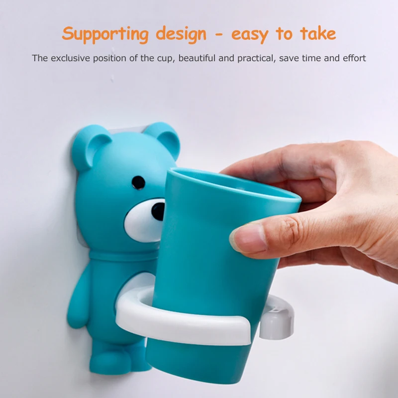 Cute Animal Child Kid Toothbrush Set with Rinse Cup and Holder Bathroom Accessories Toothpaste Shelf Gift | Дом и сад