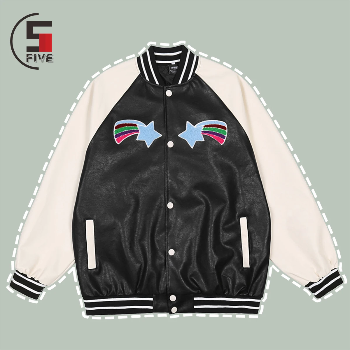 

Куртка мужская бейсбольная в стиле хип-хоп, уличная одежда в стиле Харадзюку, повседневные контрастные Куртки из искусственной кожи, пальто...