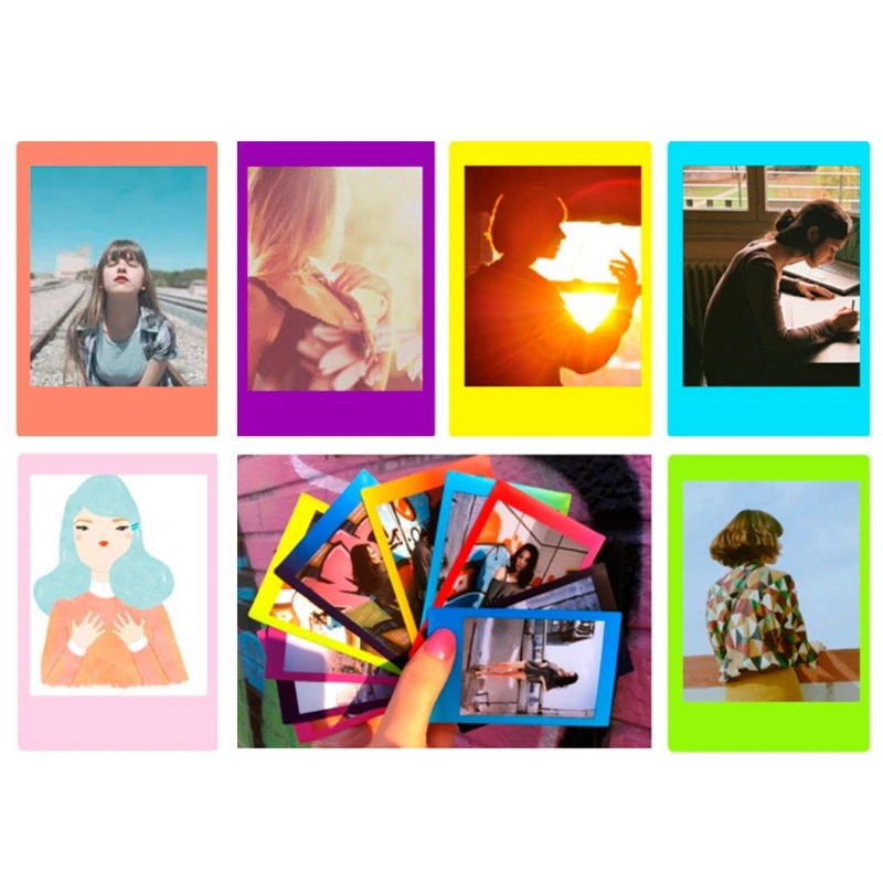 

Genuine 10 Sheets Rainbow Lace Instant Photo Paper Mini7 8 25 70 90 Polaroid Camera Film