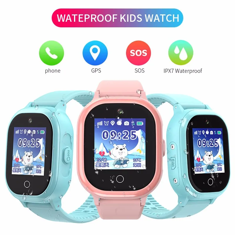 Детские часы телефон для начальной школы водонепроницаемые позиционирования