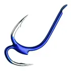 Рыболовный крючок, 10 шт., посылка, из высокоуглеродистой стали, с двумя прочными наконечниками, острый боевой крючок с зазубринами, рыболовные снасти для морской рыбалки Тайваня
