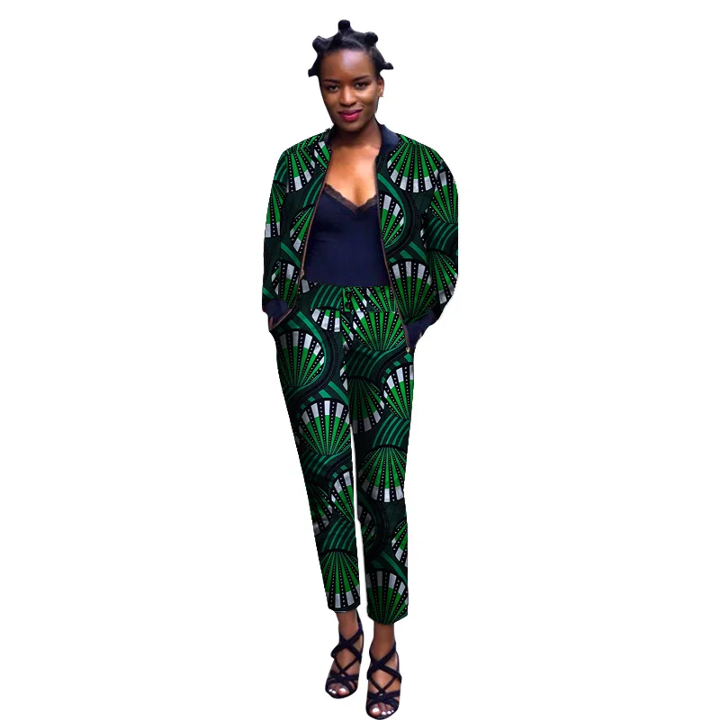 Spring African Suits Women Jackets Patch Trousers Nigerian Lady's Ankara Outfits Wedding Party Wear