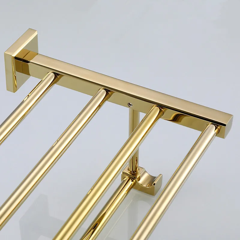 Набор принадлежностей для ванны однотонная латунная вешалка полотенец угловая