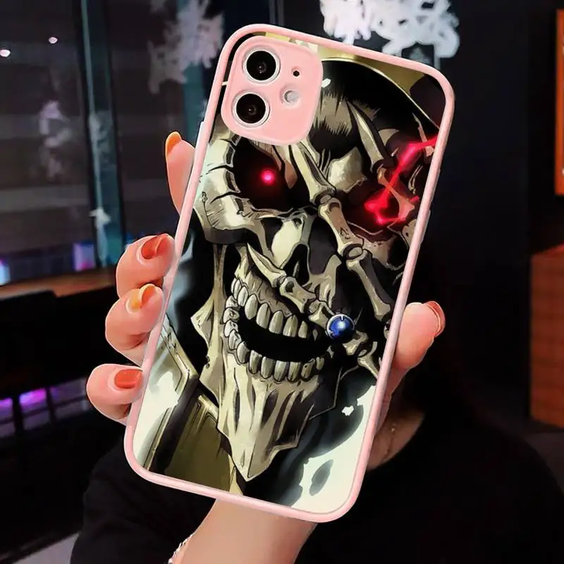 

Overlord Anime Phone Cases Matte transparent For Pink iPhone 12 Mini 11 Pro XR XS Max 7 8 Plus X Back Cover
