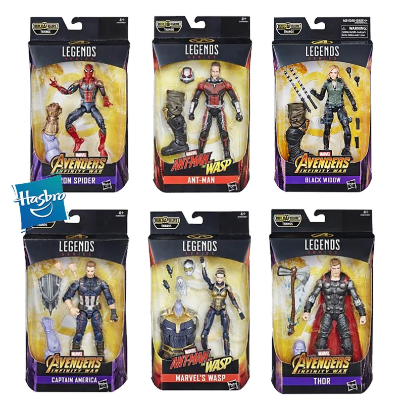 

6Inch Hasbro Marvel Legends Avengers Captain America Ant Man Spider Man Wasp Black Widow Anime Action Figures Model Toys Gifts