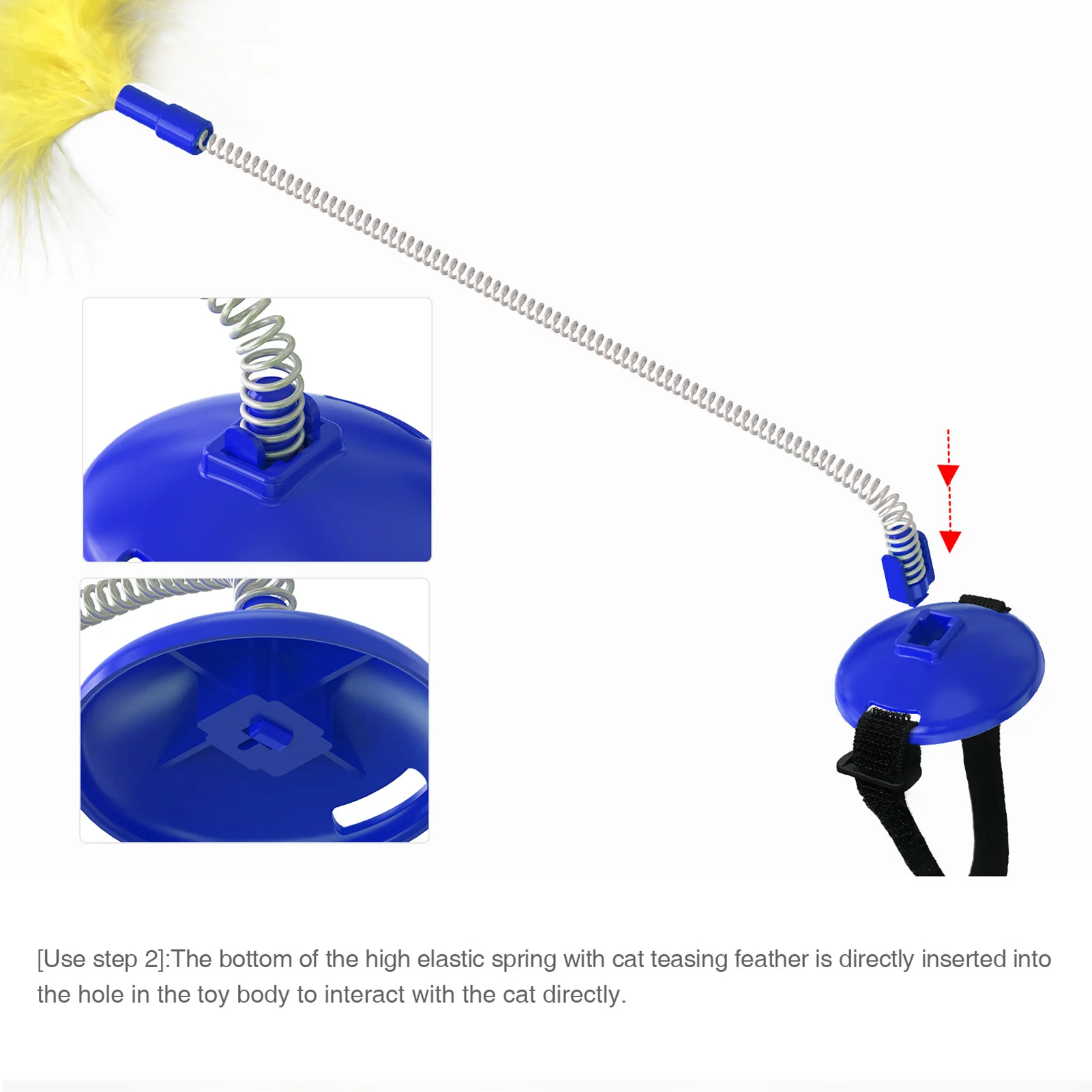 Саморазвлекательная искусственная смешная голова с перьями похлопывающая палка