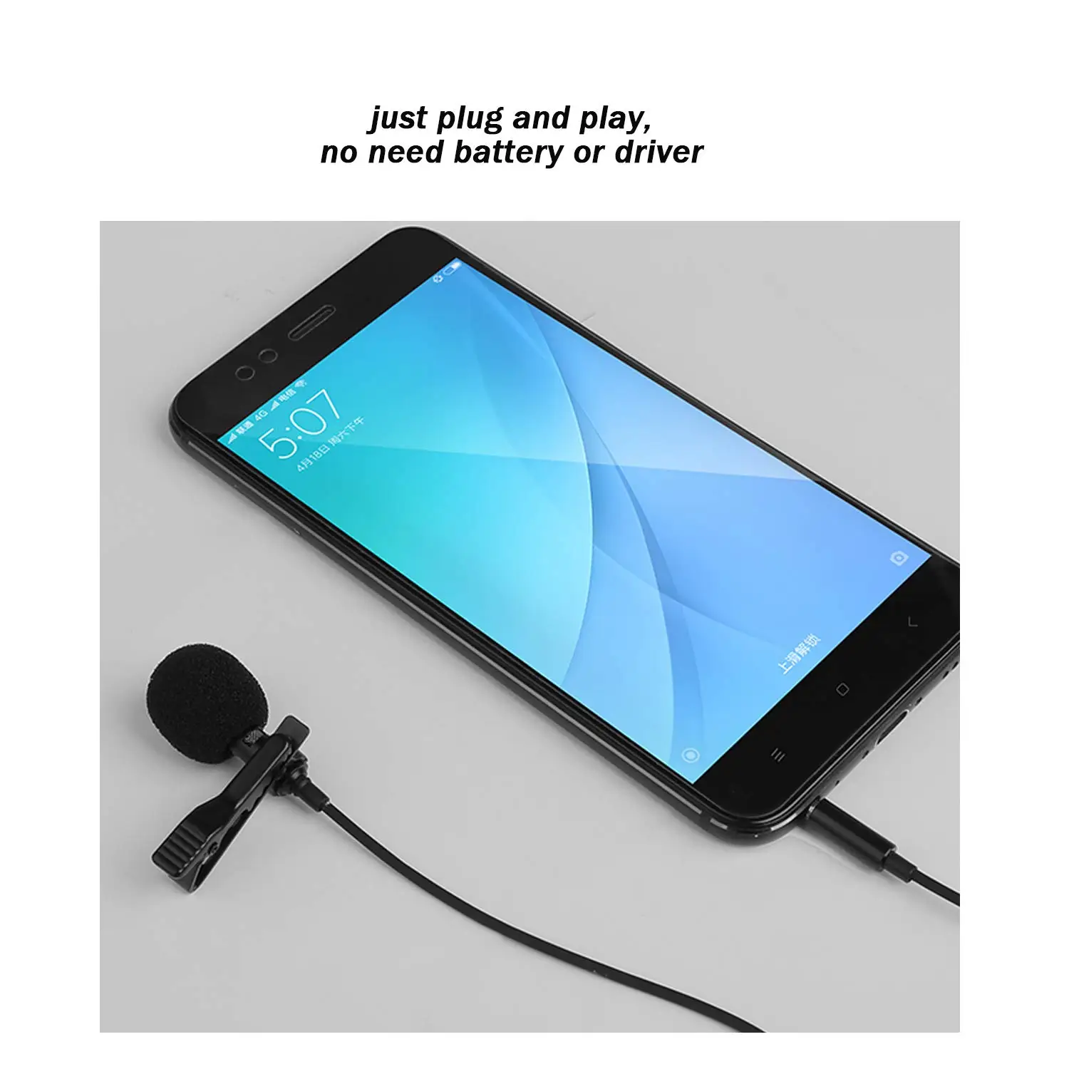 Петличный микрофон всенаправленный конденсаторный с разъемом 3 5 мм для Android iPhone