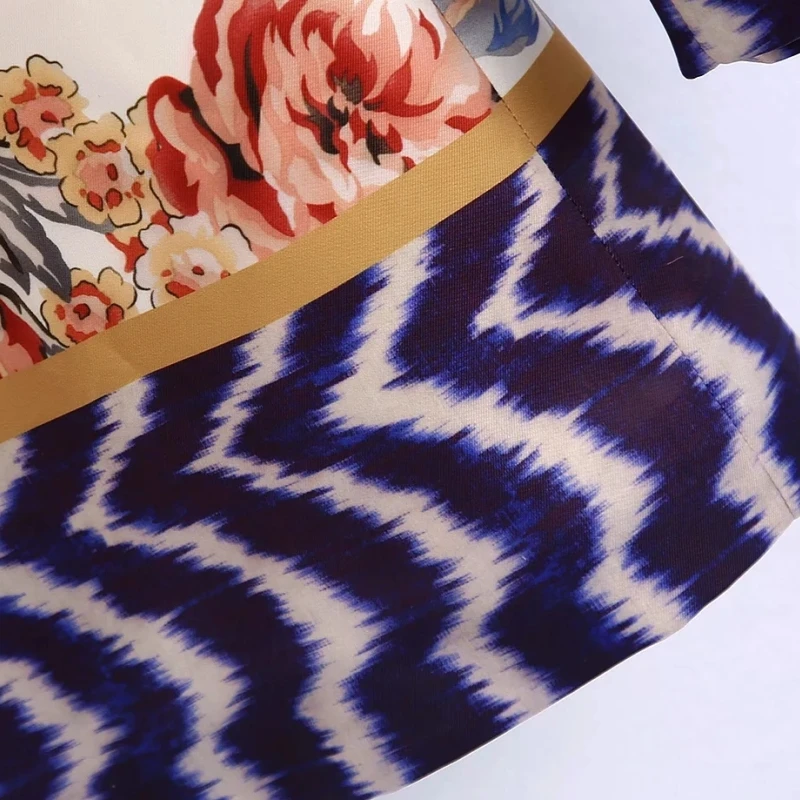 

Hot Sale Women Placement Print Button Less Casual Suit Coat Female Long Sleeve Outerwear Fashion Lady Loose Tops C1125