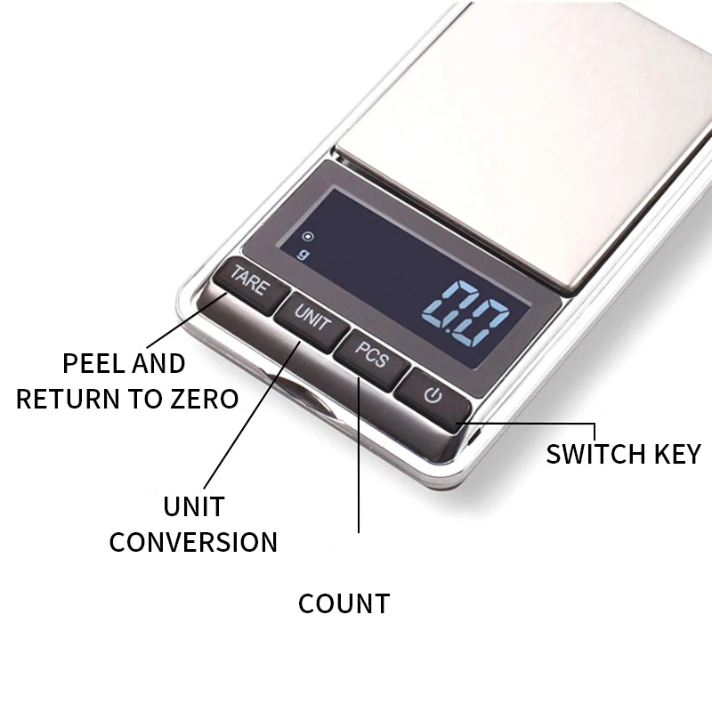 

500g/0.01g Electronic Scale Precision Portable Pocket LCD Digital Jewelry Scales Weight Balance Kitchen Gram Scale