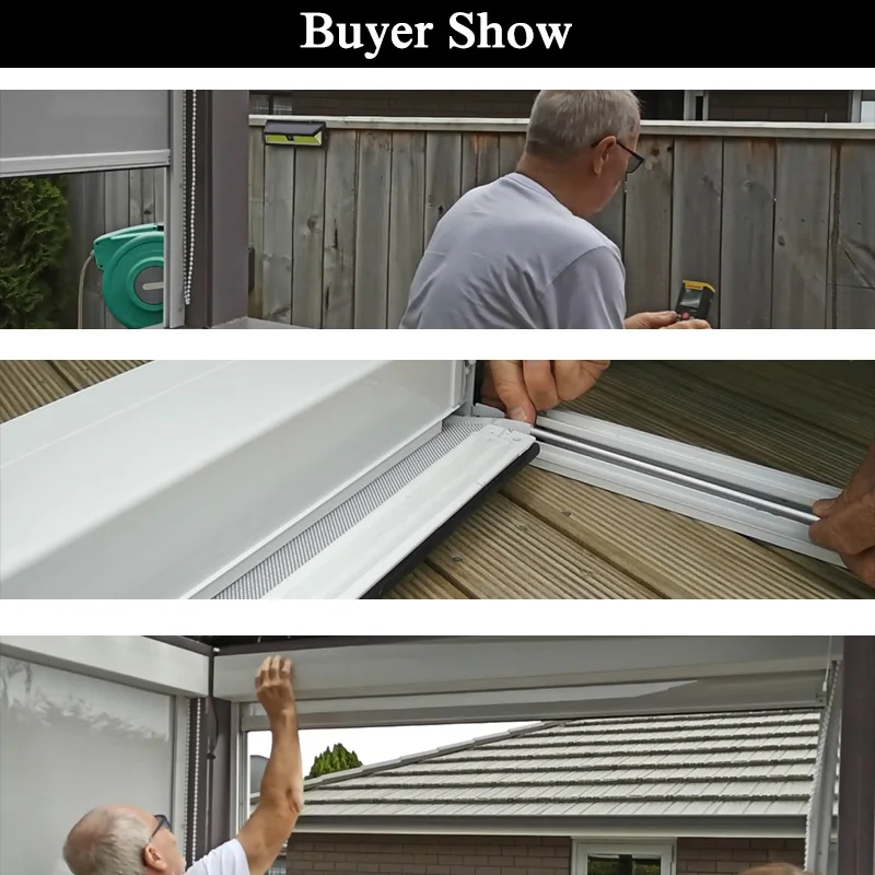 EWAY CASA жалюзи с боковым рельсом ветрозащитные уличные Жалюзи На Окна