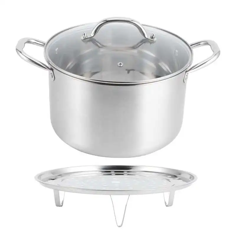 

28cm Multipurpose Soup Pot Stainless Steel Large Capacity Stewpan Saucepan Cooking Utensil Kitchenware