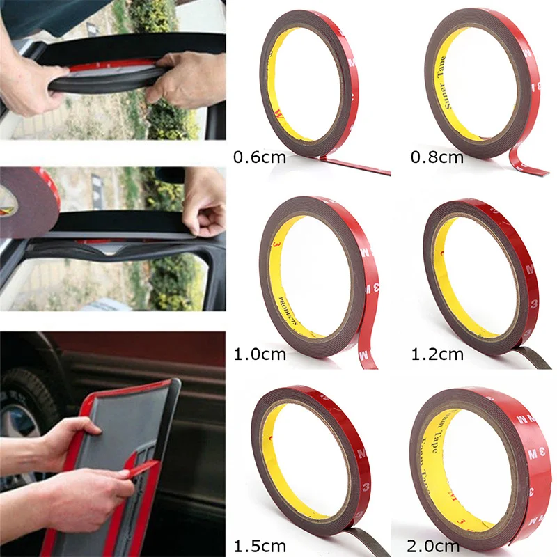 1 шт. 3 м сильный Перманентный акриловый двухсторонняя поролоновая на клейкой