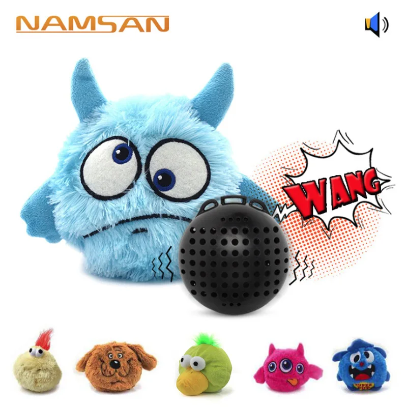 

Pet Supplies Dog Vocal Vibration Electric Toy Ball Dog Scratch Resistant Bouncing Plush Toy Ball